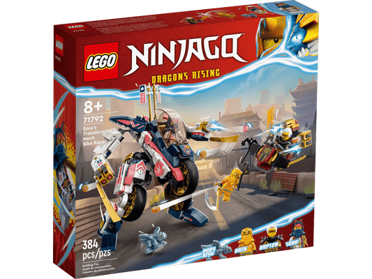 LEGO Ninjago 71792 Sora's Transforming Mech Bike Racer – 384 Pieces