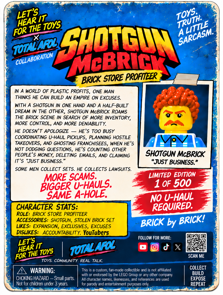 🔥 Shotgun McBrick — Limited Edition Collectible Minifigure